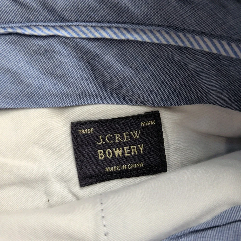 J.Crew Bowery Baird McNutt Irish Linen Pants Mens 32x34 (Fits 33x34) Navy Blue